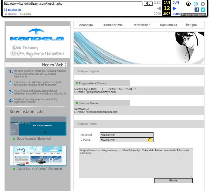 2007 - İçerik sayfası